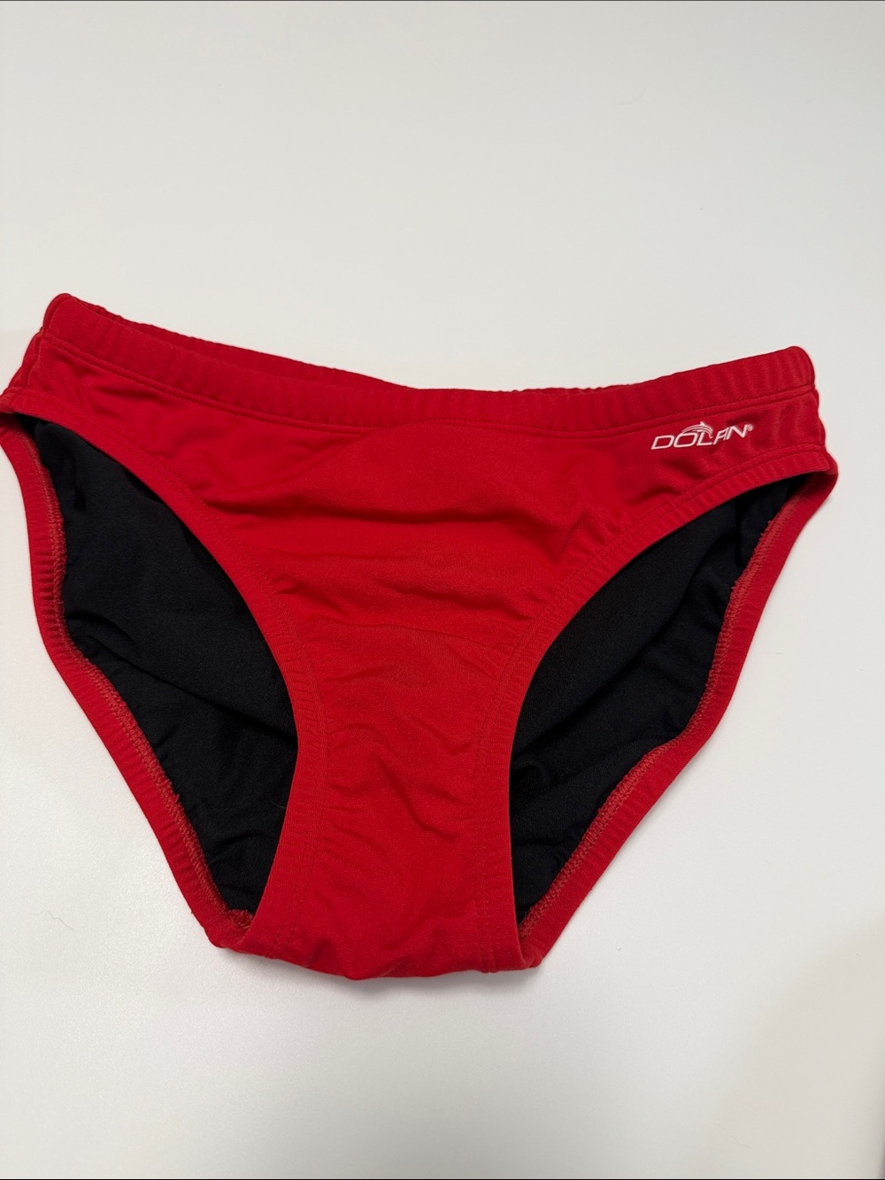Dolfin Red Swim Brief with Black Lining
